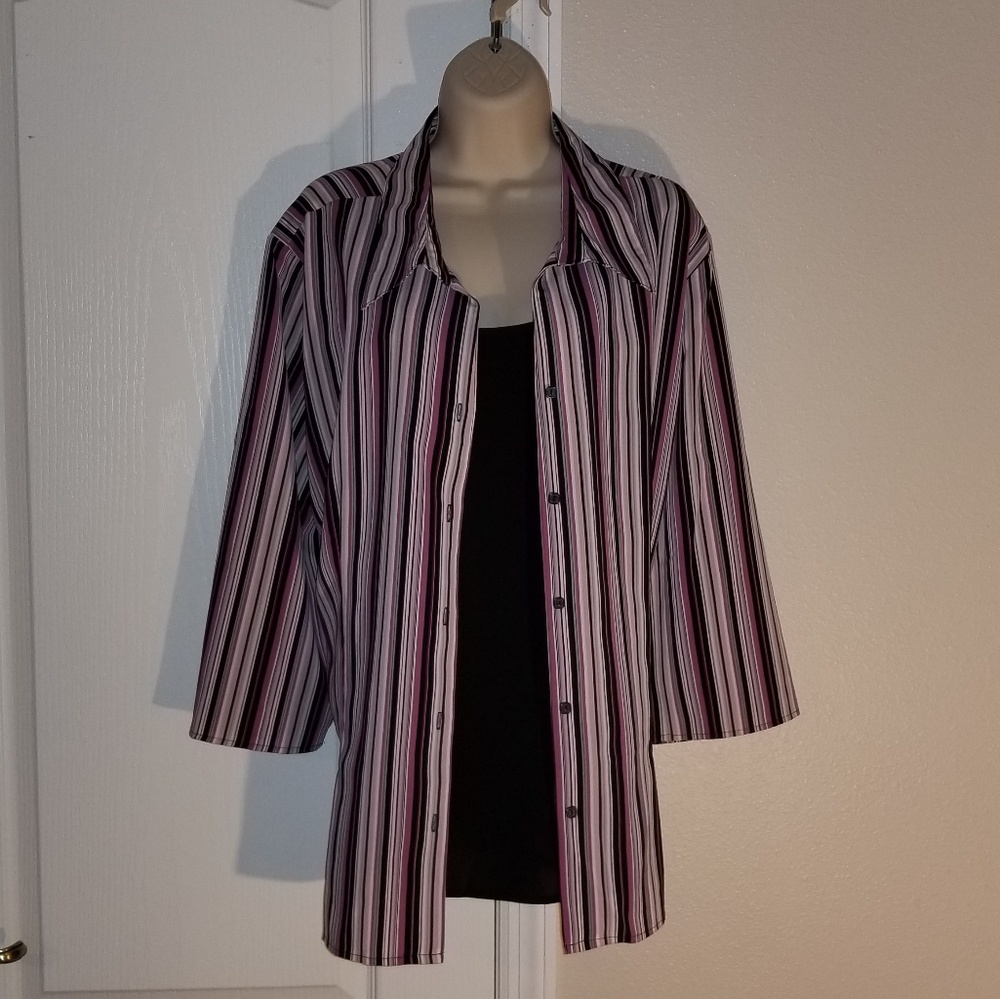 LAST CHANCE 09/30! Joanna 3/4 Sleeve Plus Size Women's Shirt